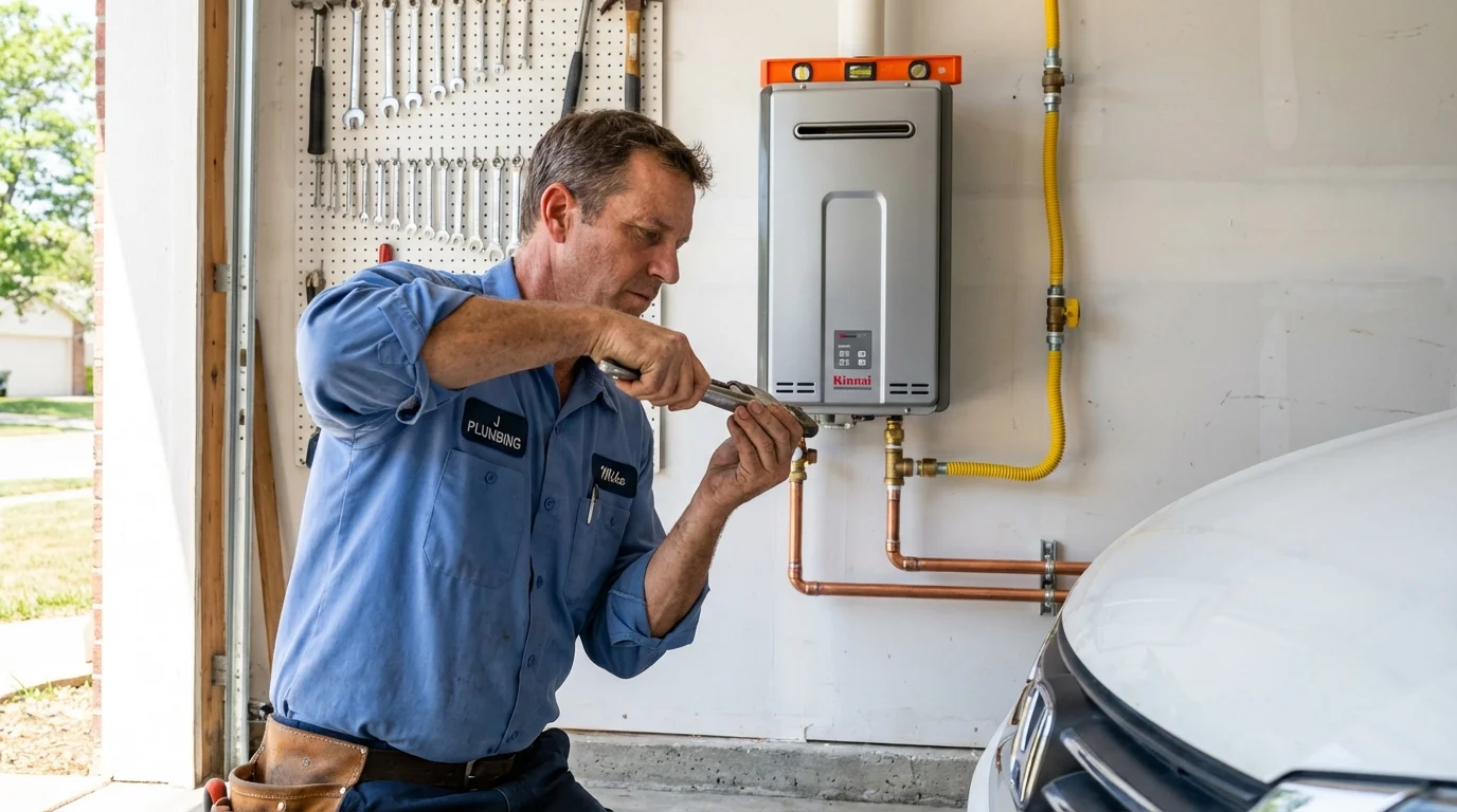 Tankless water heater installation by a Johns Plumbing LLC plumber in Patrick Springs